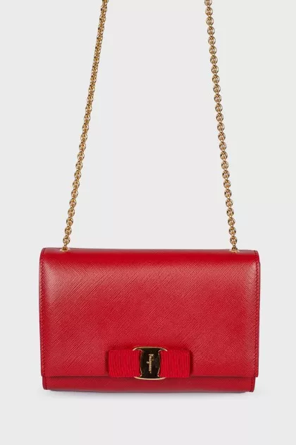 Red chain bag