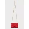 Red chain bag