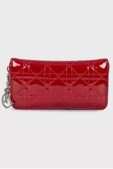 Lacquered red wallet