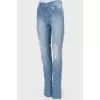 Jeans with decorative fading