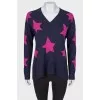 Star print pullover