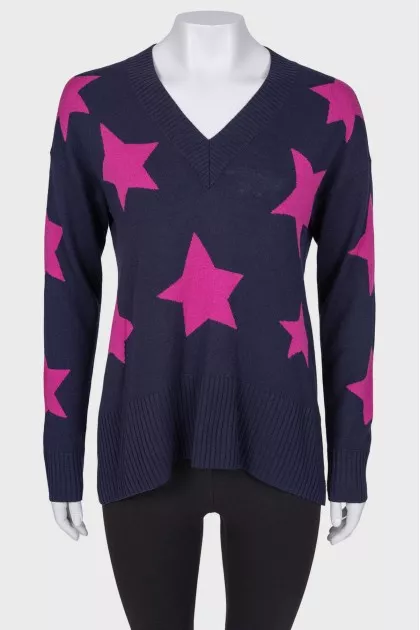 Star print pullover