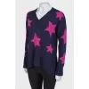 Star print pullover