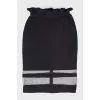 Fitted skirt with sheer insert