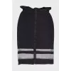Fitted skirt with sheer insert