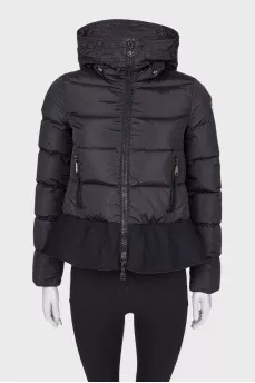 Black cropped down coat