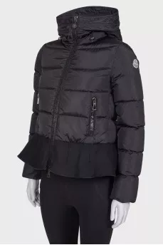 Black cropped down coat