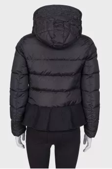 Black cropped down coat