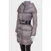Padded jacket with belt
