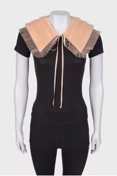 Satin collar with tulle