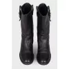 Boots with gold-tone hardware