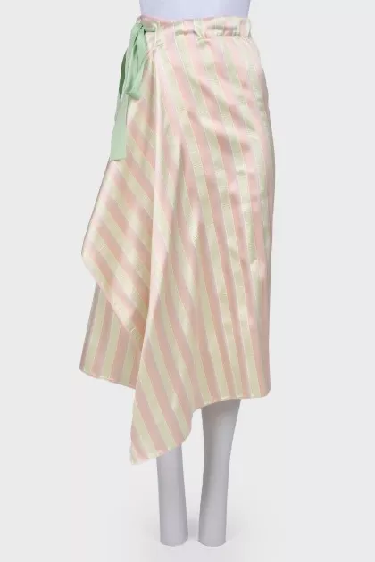 Asymmetric midi skirt
