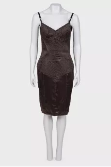 Satin bustier dress