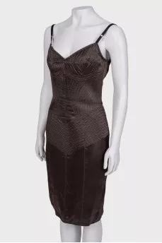 Satin bustier dress
