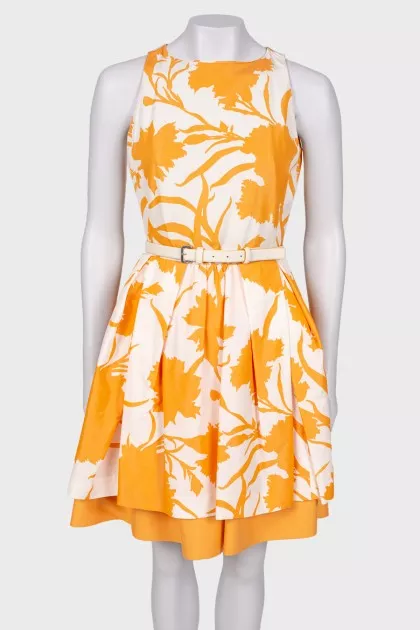 Abstract floral print dress