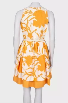 Abstract floral print dress