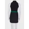 Dress with green silk insert