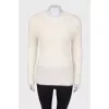 Sweater with fleecy thread texture