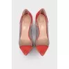 Translucent coral heels 