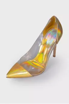 Golden shoes chameleon