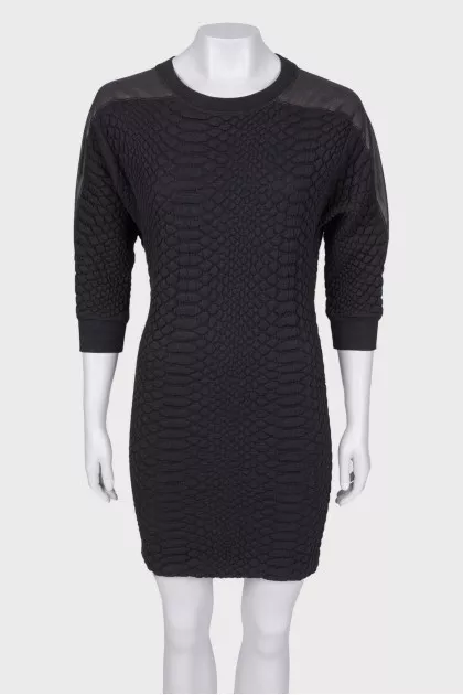 Black textured dress