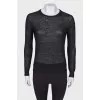 Translucent black sweater
