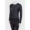 Translucent black sweater