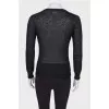 Translucent black sweater