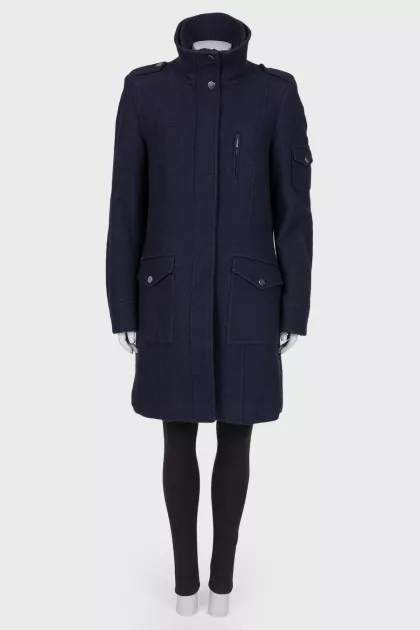 Blue coat with inner vest