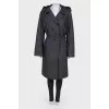Black cloak with belt