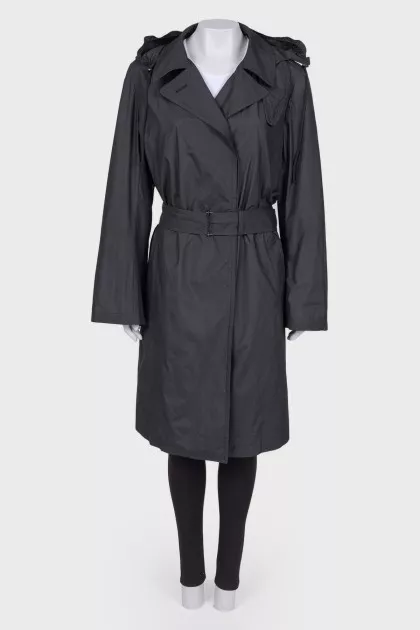 Black cloak with belt