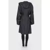 Black cloak with belt