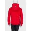 Children's red hoodie with logo