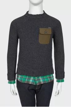 Children's combined sweater