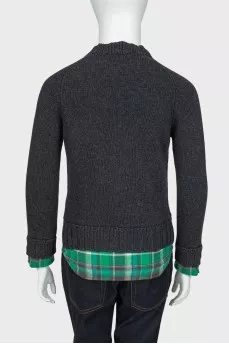 Children's combined sweater