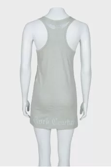 Top with rhinestone appliqué