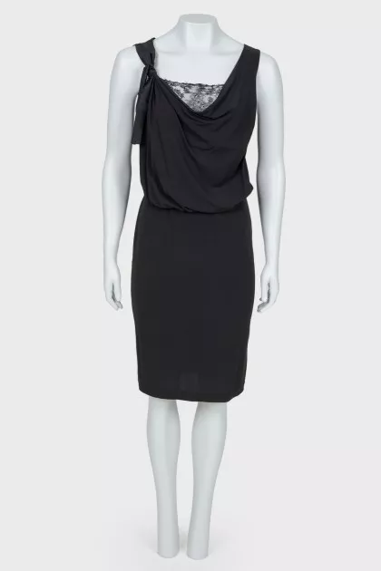 Black dress with bow