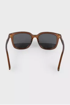 Brown frame sunglasses with tag