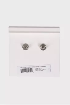 Earrings Crystal Pearl Logo Drop Earring
