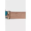 Turquoise leather belt