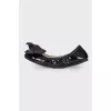 Black patent ballerinas with a large bow