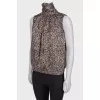 Silk blouse with sequin print
