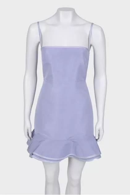 Lavender dress with frills on the back