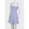 Lavender dress with frills on the back