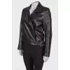 Leather jacket with strap