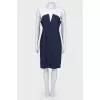 Blue and white dress
