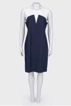 Blue and white dress