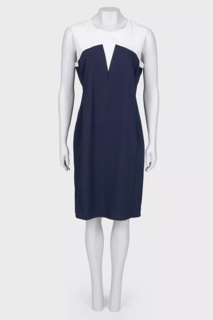 Blue and white dress