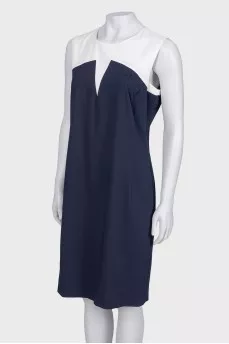 Blue and white dress