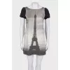 Dress with Eiffel Tower print